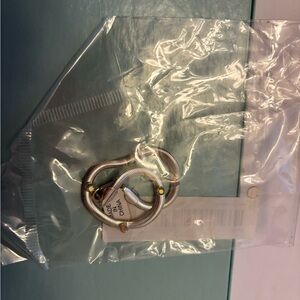 Silver-Tone Coil Bracelet with Bead Accents